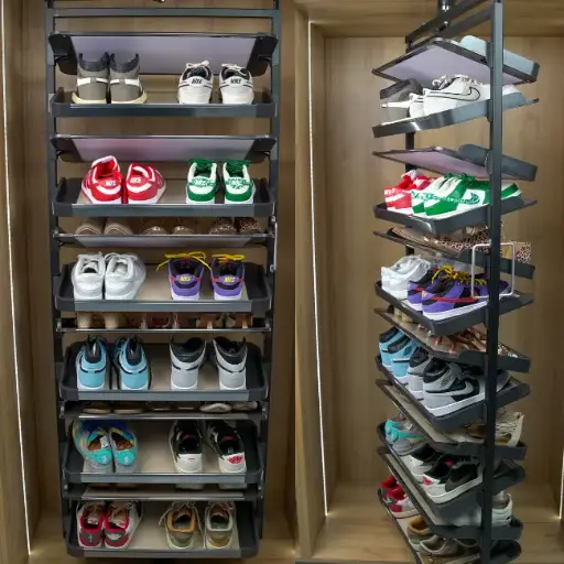 [G503A] CAIRO 12 Tier 360 Rotary Shoe Rack
