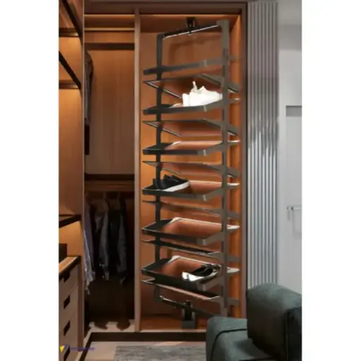 [G503A] CAIRO 12 Tier 360 Rotary Shoe Rack